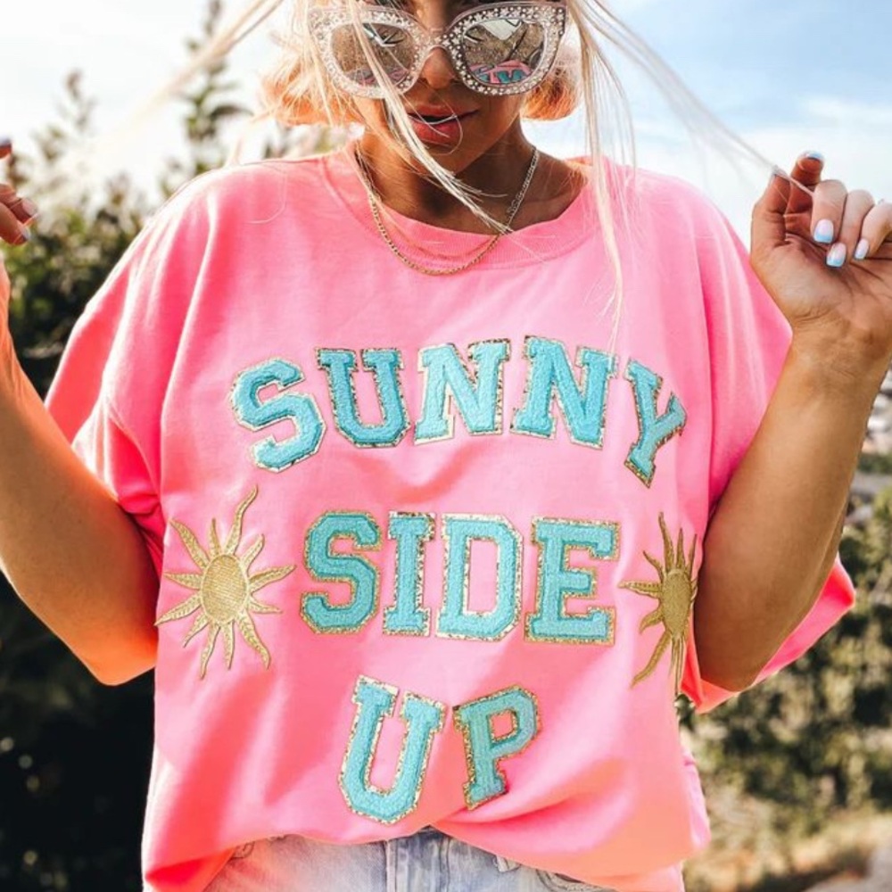 Judith March Pink 'Sunny Side Up' Tee